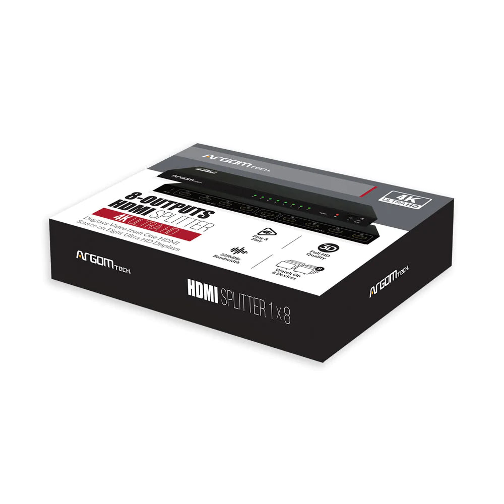 Splitter Hdmi 1 Entrada Y 8 Salida 4k Argomtech (+IVA)