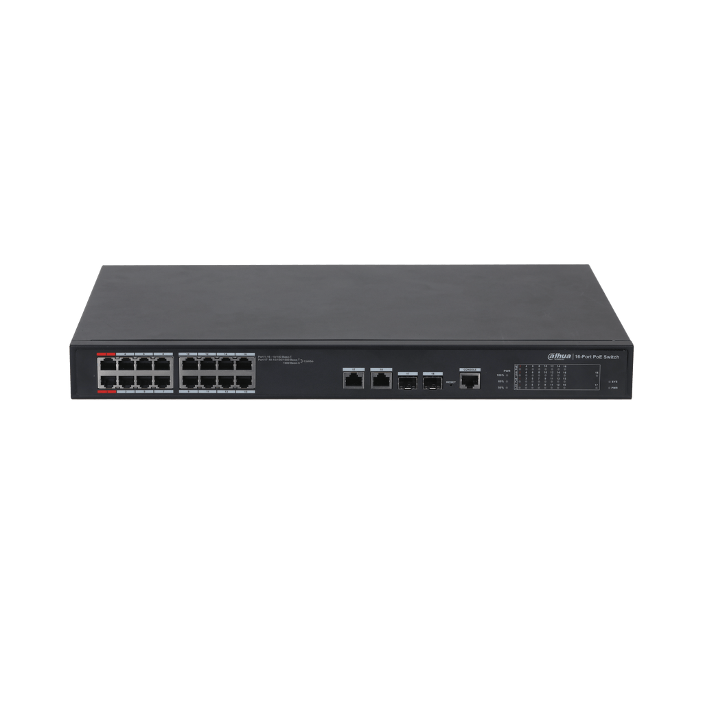 Switch 16 + 2gbps Puertos Dahua Poe Rack Dh-pfs4218-16et-190 (+IVA)
