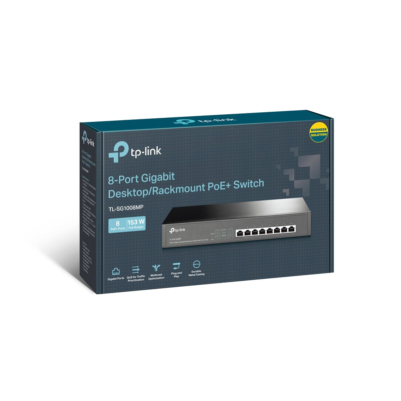 Switch De 8 Puertos 10/100/1000 Gigabit Con Poe+ Tl-sg1008mp