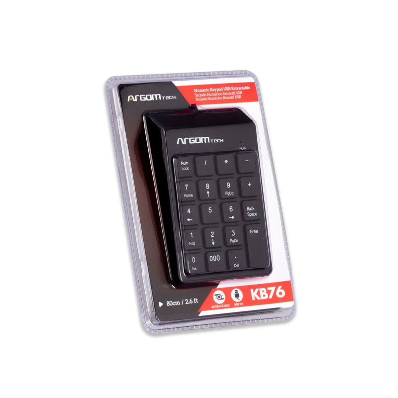 Teclado Numérico Usb Retráctil Argomtech