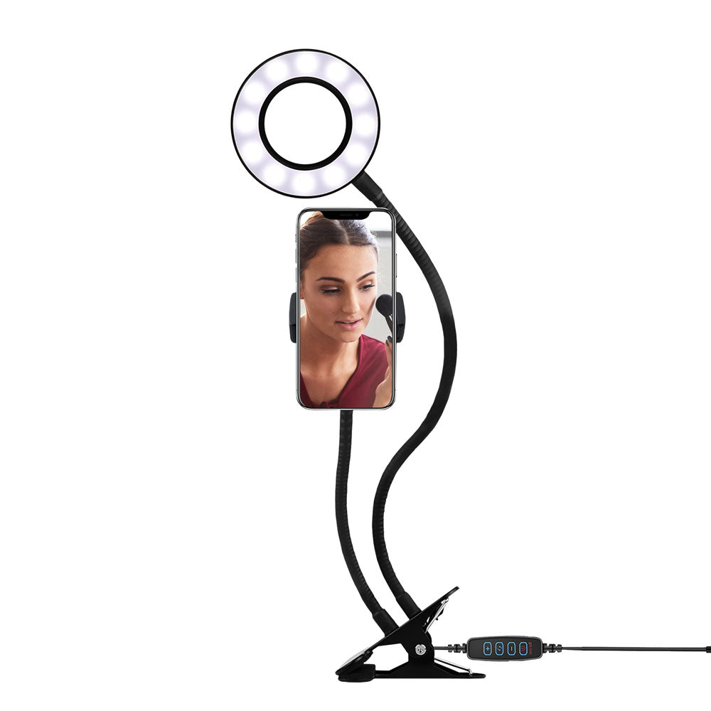 Aro De Luz Selfie 3,5  Abrazadera Ajustable Y Control Argom (+IVA)
