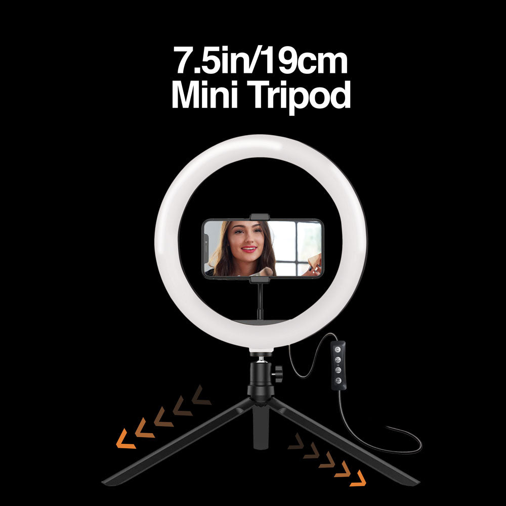 Aro De Luz Selfie 8 Pulgadas Mini Trípode Y Control Argom (+IVA)