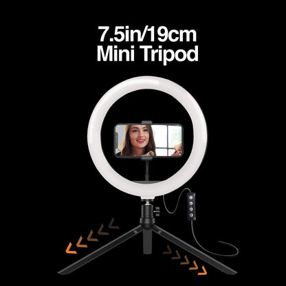 Aro De Luz Selfie 8 Pulgadas Mini Trípode Y Control Argom (+IVA)