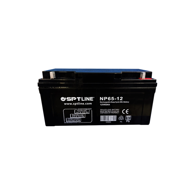 Batería Pila De Gel Recargable Ciclo Profundo Sptline 12v/65.