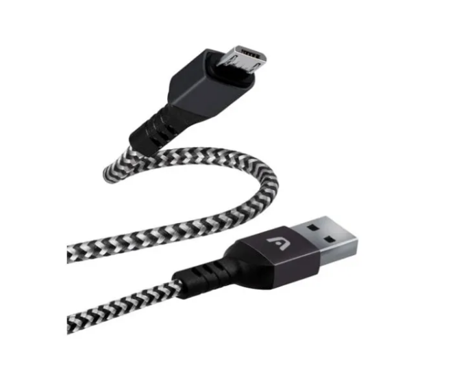 Cable Micro Usb Nylon Gris Argom Tech 1.8m Carga Rápida (+IVA)