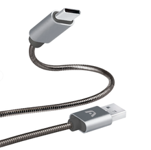 Cable Tipo C Trenzado Metalizado Argom Tech 1m Carga Rápida (+IVA)