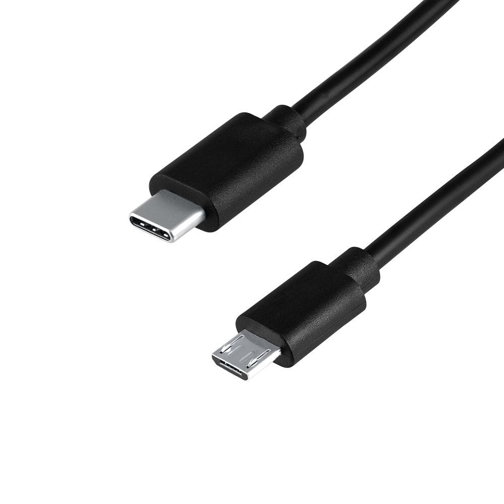 Cable Tipo C A Micro Usb Negro 1,8 M Carga Rápida Argom tech (+IVA)