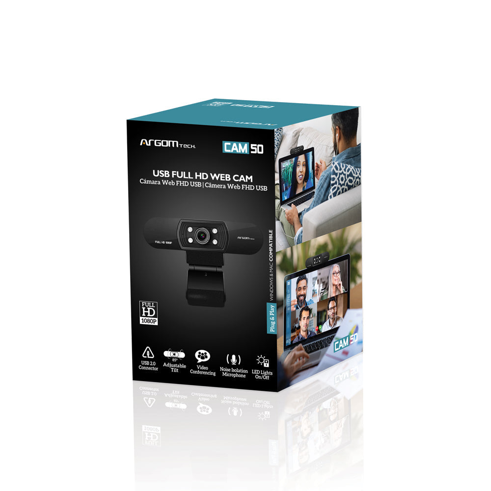 Camara Web Argom Tech Cam 50 Hd 1080p Con Microfono Usb (+IVA)
