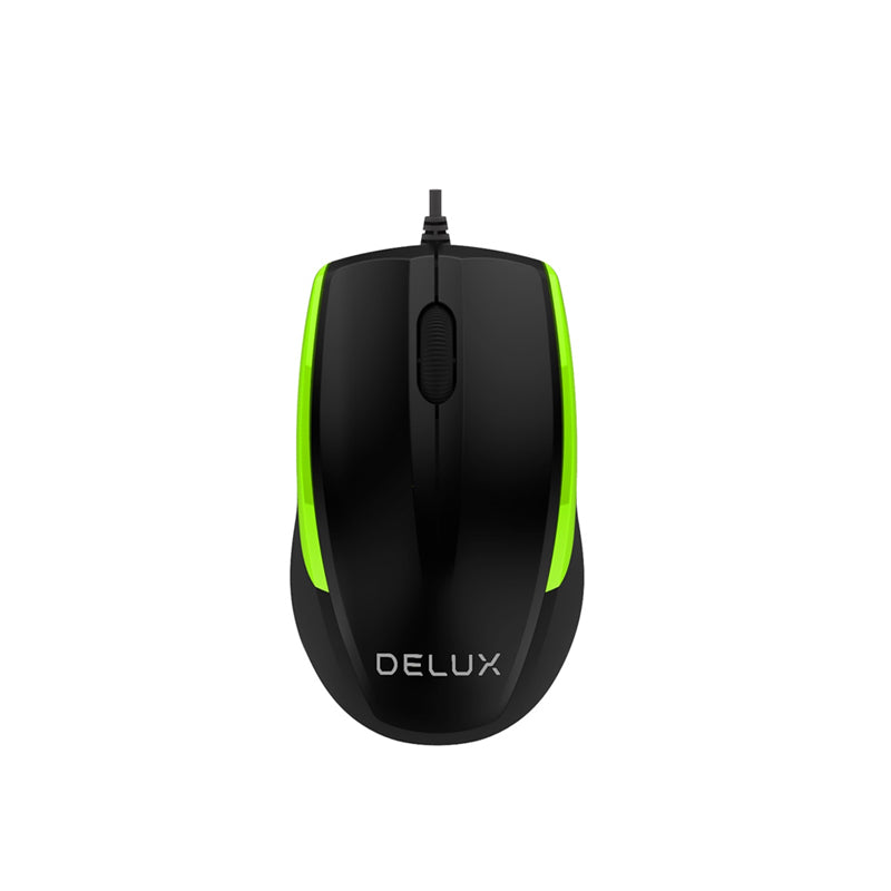 Mouse Delux Usb Óptical Sensor 1000 Dpi M321 Verde