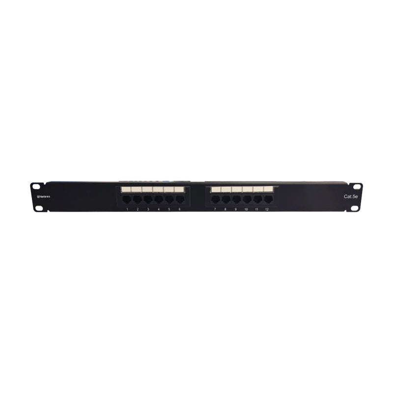 Patch Panel 12 Puertos Cat 5e Rackeable Netlinks