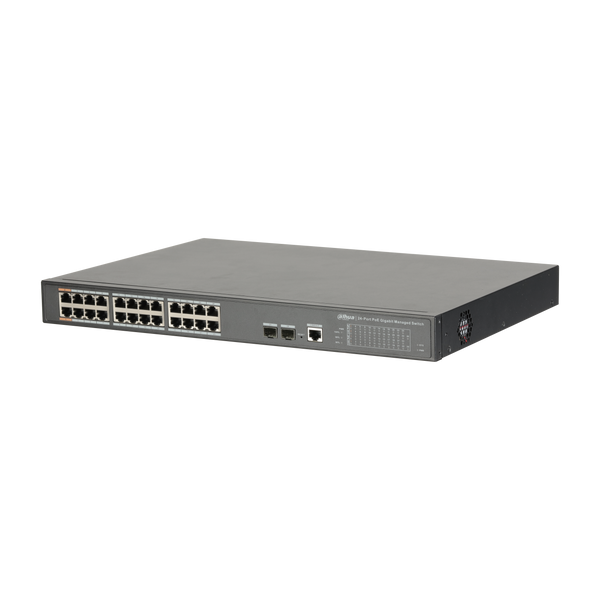 Switch 26 PoE Puertos Dahua Gigabit Rack Dh-pfs4226-24gt-240 (+IVA)