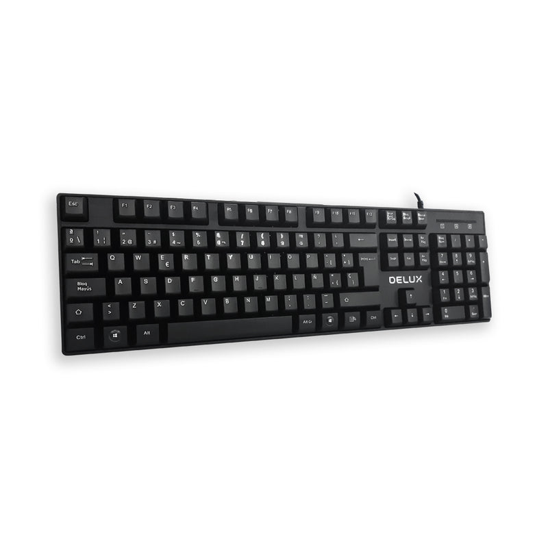 Teclado Usb Delux K6005 Alámbrico Negro