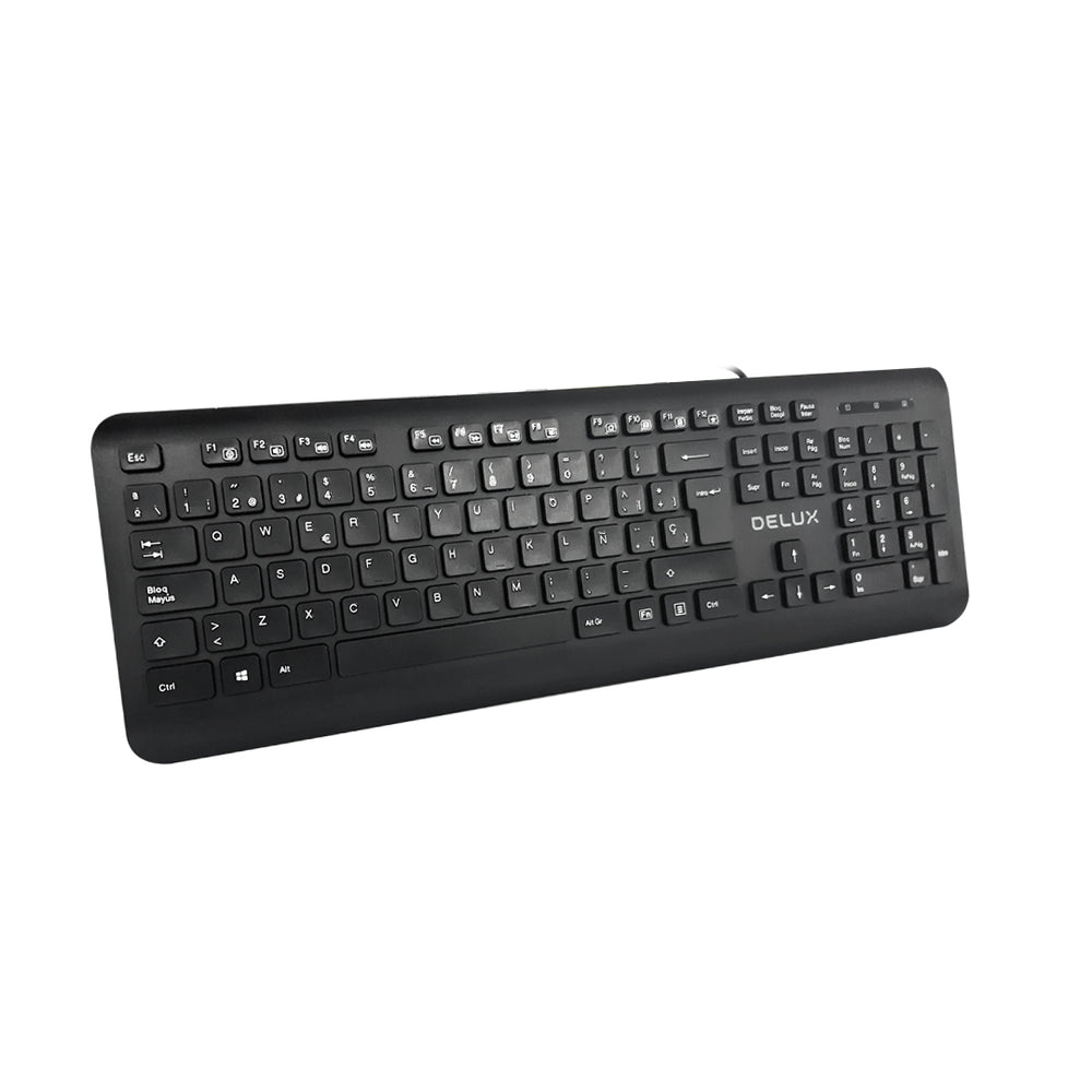 Teclado Usb Delux Ka193 Alámbrico Negro (+IVA)